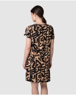 Camisola curta de dona de màniga curta amb estampat abstracte