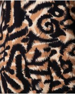 Camisón corto de mujer de manga corta con estampado abstracto