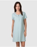 Camisola curta de dona de màniga curta amb estampat de ratlles