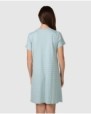 Women's short-sleeved nightgown with striped print