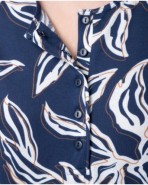 Camisón corto de mujer de manga corta con estampado floral