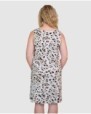 Women's short nightgown with straps and animal print