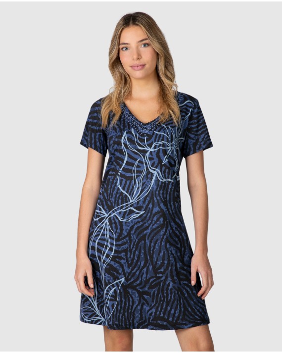 Women's short-sleeved V-neck t-shirt