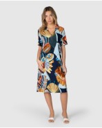 Vestit de platja llarga de dona de Mitja màniga amb coll pic