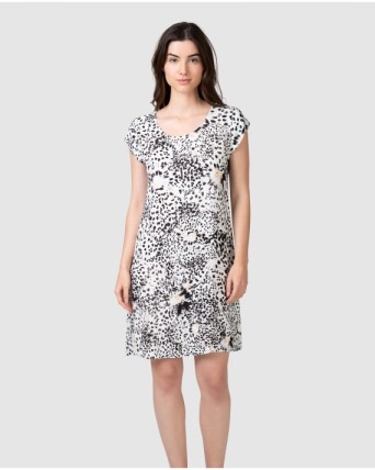 Women's short-sleeved cropped t-shirt with print