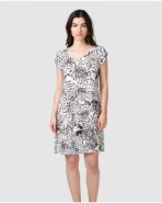 Women's short-sleeved cropped t-shirt with print