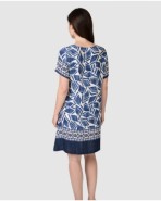 Women's short-sleeved t-shirt with geometric print