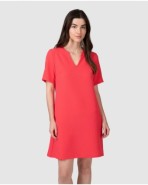 Women's cropped t-shirt with short dropped sleeves and side pockets