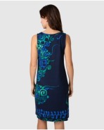 Vestit de platja curt de dona sense mànigues amb estampat gràfic