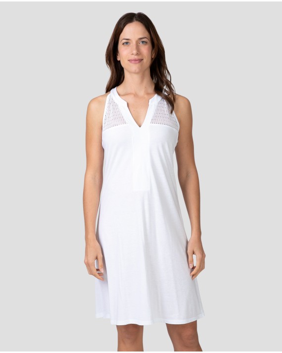 Women's sleeveless cropped top with openwork panel