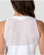 Women's sleeveless cropped top with openwork panel