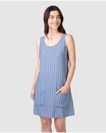 Playera corta de mujer de tirantes con bolsillos frontales