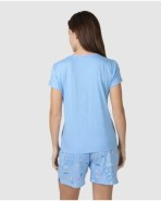 Women's short-sleeved floral print pajamas