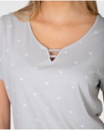 Women's pirate pajamas with short sleeves and a V-neck