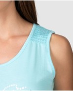 Pijama curt de dona sense mànigues estampat frontal