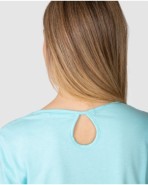 Pijama corto de mujer manga corta cuello pico estampado frontal