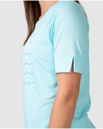 Pijama pirata de dona màniga curta estampat cor