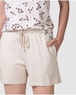 Pijama corto de mujer manga corta tapeta botones estampado integral