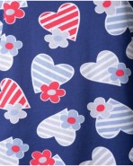 Pijama corto de mujer manga japonesa estampado corazones y flores