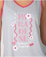 Pijama curt de dona tirants estampat maduixes cor