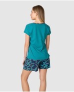 Pijama curt de dona màniga japonesa estampat gràfic