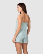 Pijama corto de mujer tirantes detalle lazo central