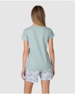 Pijama corto de mujer manga japonesa estampado grafico central