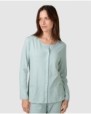 Women's long-sleeved button-front pajamas