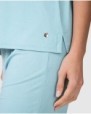 Women's short-sleeved pajamas with neckline detail
