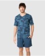 Pijama curt d'home de màniga curta amb estampat gràfic