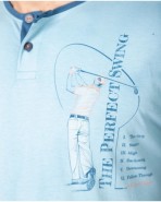 Men's short-sleeved pajama set with button placket