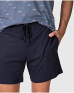 Pijama corto de hombre de manga corta microestampado y tapeta