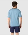 Men's short-sleeved printed pajamas in blue