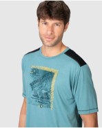 Pijama corto de hombre de manga corta con estampado gráfico