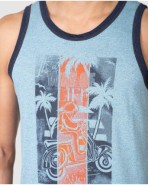 Men's sleeveless short pajamas with graphic print