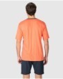Men's short-sleeved pajamas with orange print