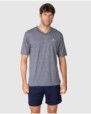 Men's short-sleeved V-neck pajamas