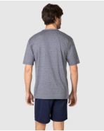 Men's short-sleeved pajama set with button closure