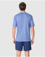 Men's short-sleeved pajama set with button closure