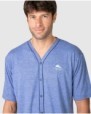 Men's short-sleeved pajama set with button closure