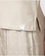 Women's short-sleeved pajama top with button placket