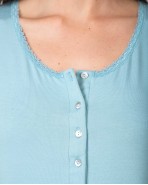 Camisón corto de mujer de manga corta con detalle en escote