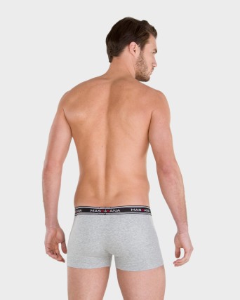 PACK 3 BOXERS HOMBRE NEGRO, GRIS, BLANCO