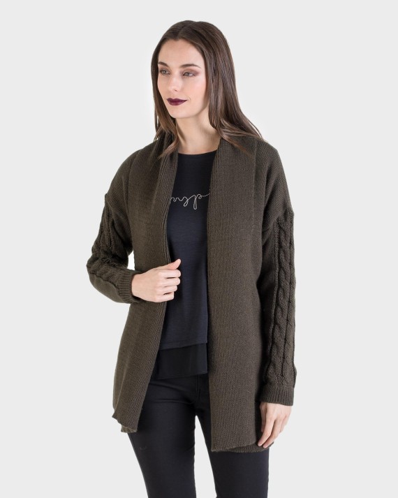 chaqueta caqui mujer