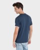 Camiseta de hombre azul de manga corta