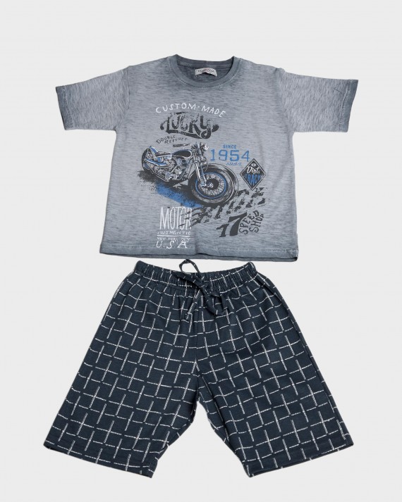 Pijama niño 100% algodón manga corta